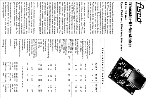 Transistor-NF-Verstärker TV 6; ASCO - Arthur (ID = 338231) Ampl/Mixer