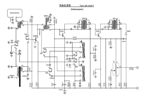 Sobremesa AE-1410-T; Askar, Ascar; Irún (ID = 2120976) Radio