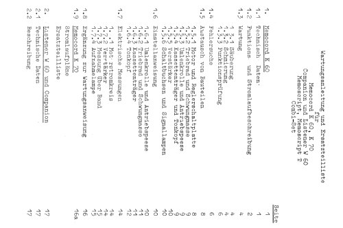 Memocord K60; Assmann, W., GmbH; (ID = 1198843) R-Player