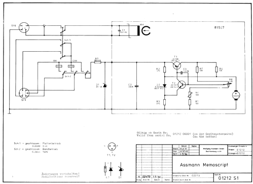 Memoscript ; Assmann, W., GmbH; (ID = 1209419) R-Player