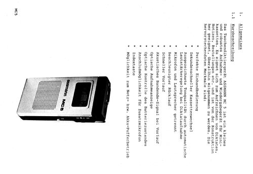 Taschendiktiergerät MC5; Assmann, W., GmbH; (ID = 1217141) Ton-Bild