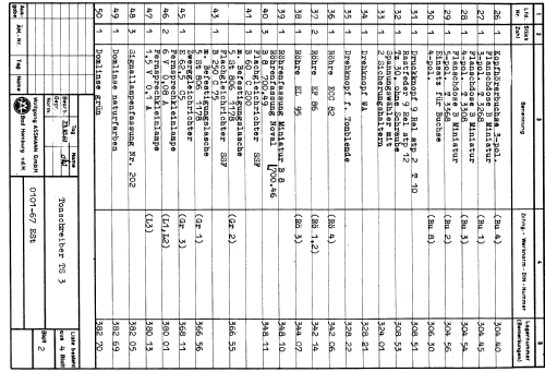 Tonschreiber TS3; Assmann, W., GmbH; (ID = 92645) Enrég.-R