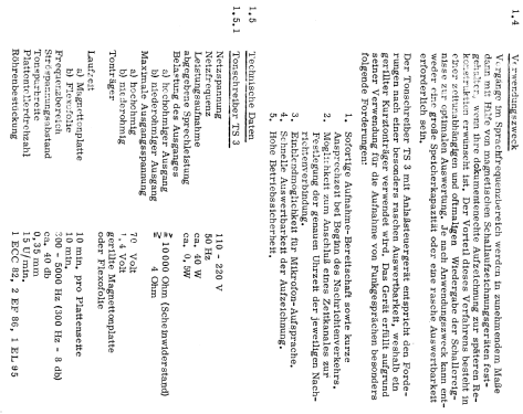 Tonschreiber TS3; Assmann, W., GmbH; (ID = 92652) Enrég.-R