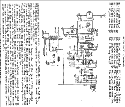 554 BL; Astor brand, Radio (ID = 2083446) Radio