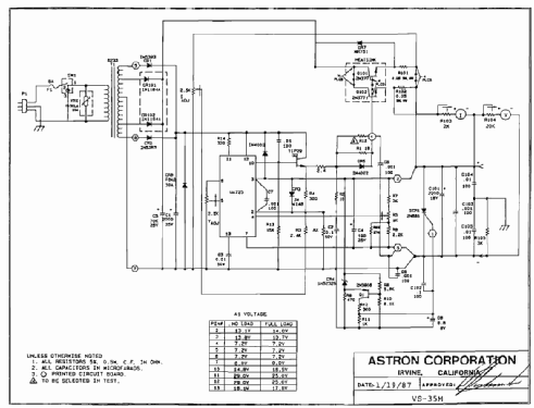 Variable Regulated Linear Power Supply VS-35M; Astron Corporation; (ID = 2727293) Power-S