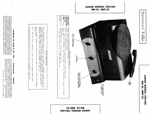 Telvar BMP-25 ; Audar Inc. (ID = 439163) Enrég.-R