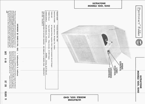 Ultratone 1040; Audio Industries (ID = 2250521) Ampl/Mixer