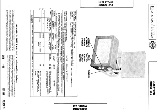 Ultratone 355 ; Audio Industries (ID = 545431) Radio