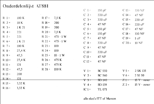 Class A Power Amplifier A15; Audio Research (ID = 432109) Kit