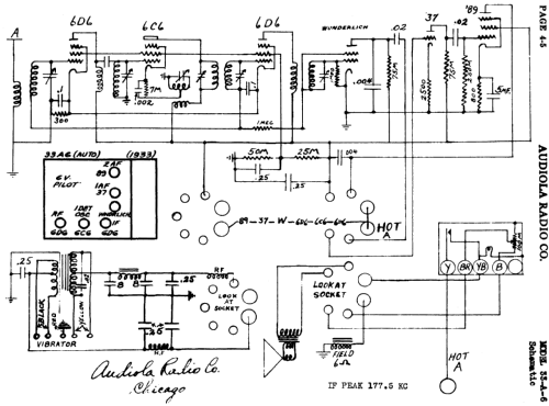 33-A-6 ; Audiola Radio Co.; (ID = 484395) Car Radio