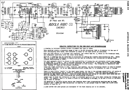 33-S-10-SW ; Audiola Radio Co.; (ID = 484425) Radio