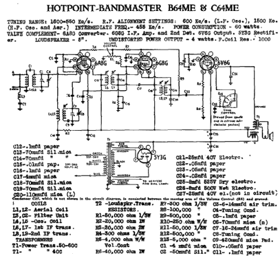 Hotpoint-Bandmaster C64ME; Australian General (ID = 1989129) Radio