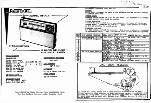 2-Band De-Luxe Portable 8S-P14; Autocrat Radio Ltd.; (ID = 2978208) Radio