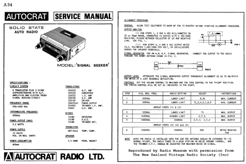 Mosport Signal Seeker ; Autocrat Radio Ltd.; (ID = 2979965) Autoradio