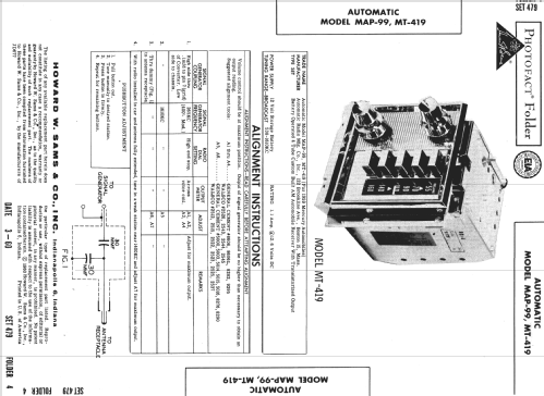 MAP-99 Automatic; Automatic Radio Mfg. (ID = 542140) Autoradio