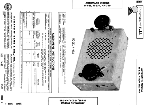NA-749 ; Automatic Radio Mfg. (ID = 589481) Car Radio
