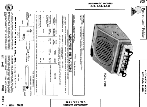 R-54 ; Automatic Radio Mfg. (ID = 571561) Car Radio