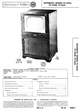 TV-5160; Automatic Radio Mfg. (ID = 2922092) Televisión