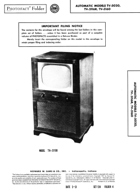 TV-5160; Automatic Radio Mfg. (ID = 2922093) Television