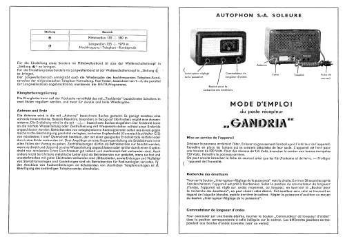 Gandria var 2; Autophon AG inkl. (ID = 2088603) Radio