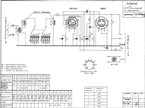 HF-TR Vorsatzgerät Wechselstrom; Autophon AG inkl. (ID = 2213810) Adapter