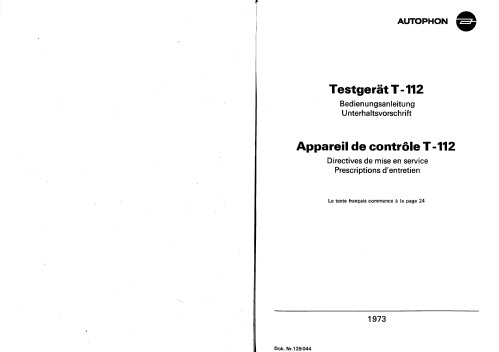 Testgerät für Handfunkgeräte T-112; Autophon AG inkl. (ID = 1857736) Ausrüstung