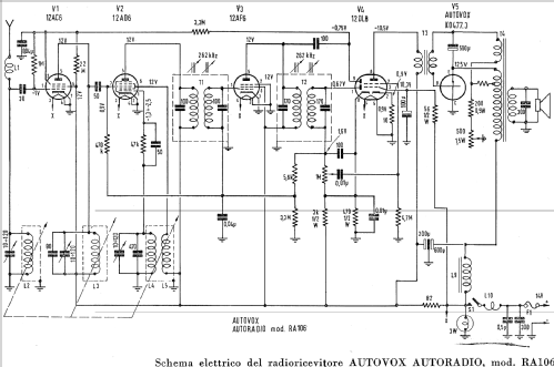 RA-106; Autovox SPA; Roma (ID = 1003749) Car Radio