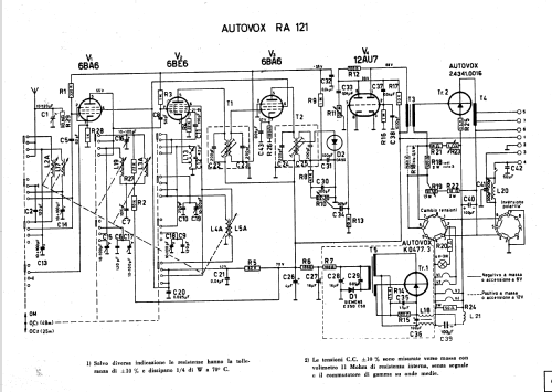 RA121; Autovox SPA; Roma (ID = 514987) Car Radio