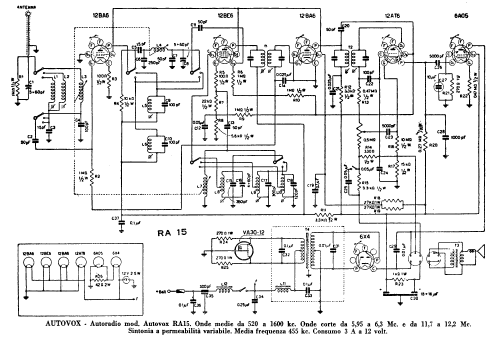 RA15; Autovox SPA; Roma (ID = 1367917) Autoradio