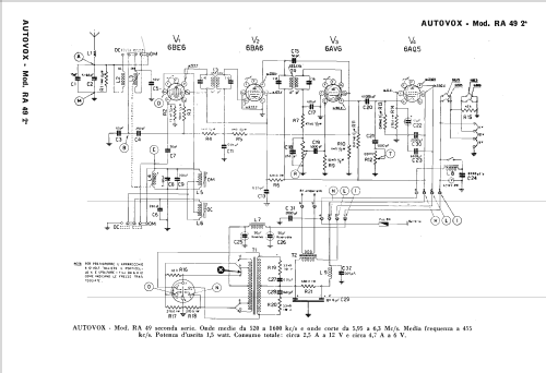 RA49/FC; Autovox SPA; Roma (ID = 2465495) Car Radio