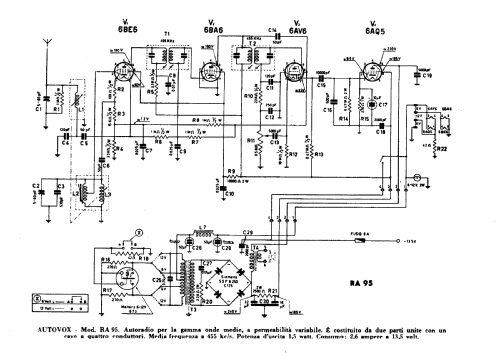 RA95; Autovox SPA; Roma (ID = 552828) Car Radio