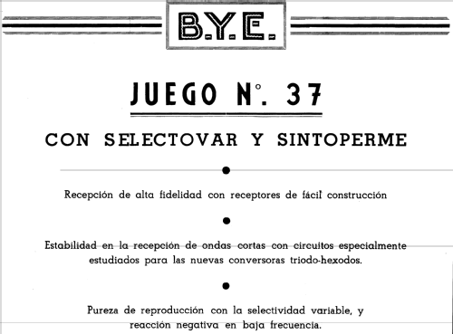 37-2; BYE B.Y.E., Schulman (ID = 461289) Kit