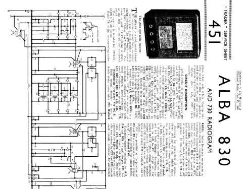 Alba 830; Alba Brand Balcombe (ID = 1307318) Radio