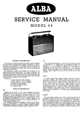 Alba 44; Alba Brand Balcombe (ID = 2756620) Radio