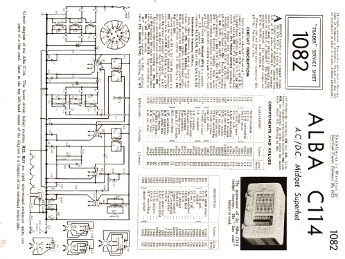 Alba C114; Alba Brand Balcombe (ID = 1019913) Radio