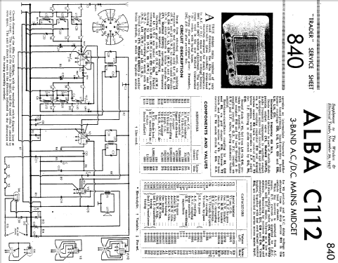 Alba Midget C112; Alba Brand Balcombe (ID = 675034) Radio