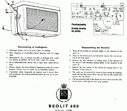 Beolit 600 1202-4; Bang & Olufsen B&O; (ID = 442676) Radio