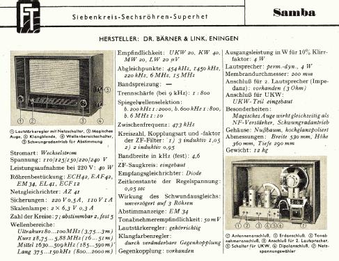 Samba ; Bärner & Fritz Link, (ID = 1375835) Radio