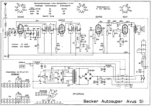 Avus 51 AR5164; Becker, Max Egon, (ID = 683768) Car Radio