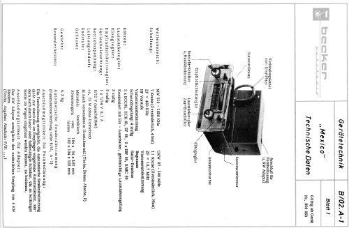 Mexico ; Becker, Max Egon, (ID = 1839625) Car Radio