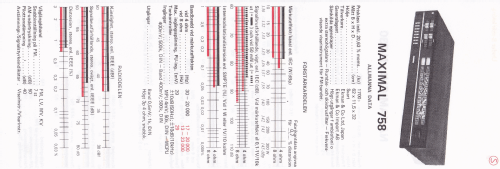Stereo Receiver 758; Maximal Marke? / (ID = 2599824) Radio