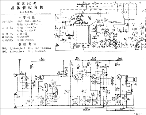 Red Flag 红旗 445; Beijing 北京无线电厂 (ID = 801419) Radio