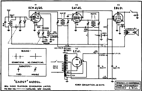 Cadet Unk 4 valve AC; Bell Radio- (ID = 2931500) Radio