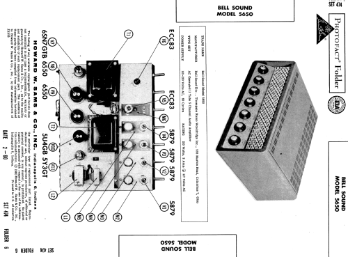 PA Amplifier 5650; Bell Sound Systems; (ID = 548779) Ampl/Mixer