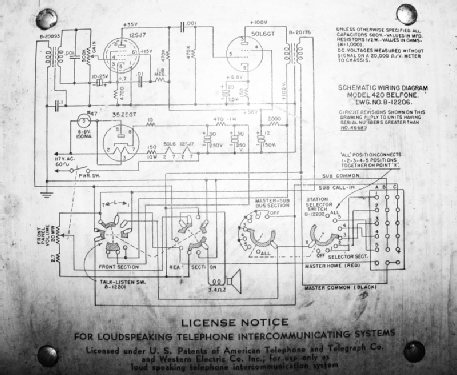 Belfone Intercommunications System 420; Bell Sound Systems; (ID = 2084298) Ampl/Mixer