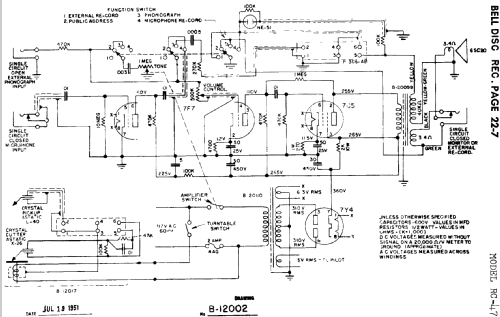 RC-47 ; Bell Sound Systems; (ID = 845440) Sonido-V