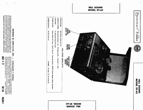 RE-CORD-O-fone RT-65; Bell Sound Systems; (ID = 439990) Ton-Bild