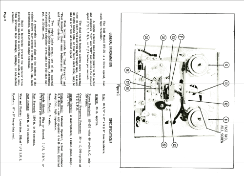 RT-75 Tape Recorder ; Bell Sound Systems; (ID = 1864340) Ton-Bild