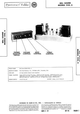 Six Channel Audio Amplifier 2145; Bell Sound Systems; (ID = 3025681) Ampl/Mixer