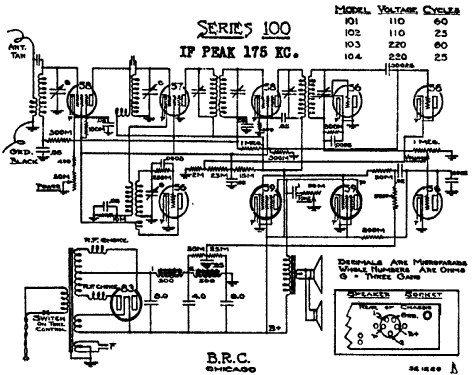 101 Ch= Series 100; Belmont Radio Corp. (ID = 317823) Radio